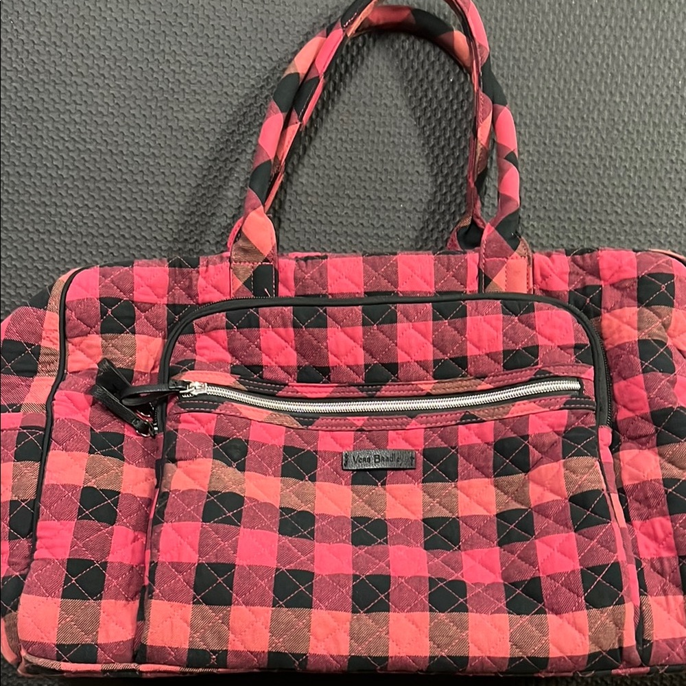 Vera Bradley Pink/Black Travel Weekender Bag